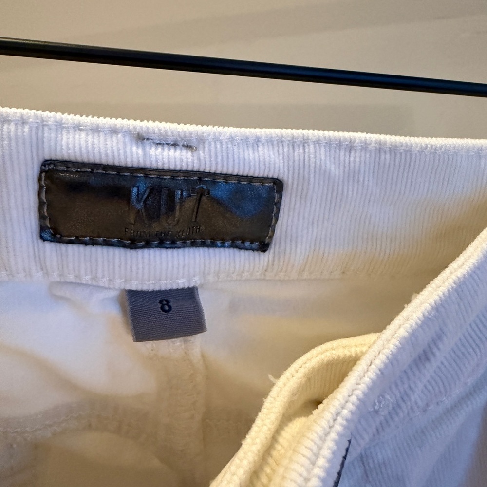 Kut from the Kloth : Katherine Boyfriend Corduroy pants - WHITE - Picture 3 of 5